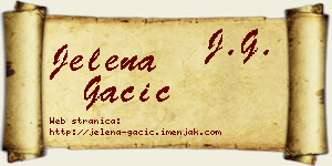 Jelena Gačić vizit kartica